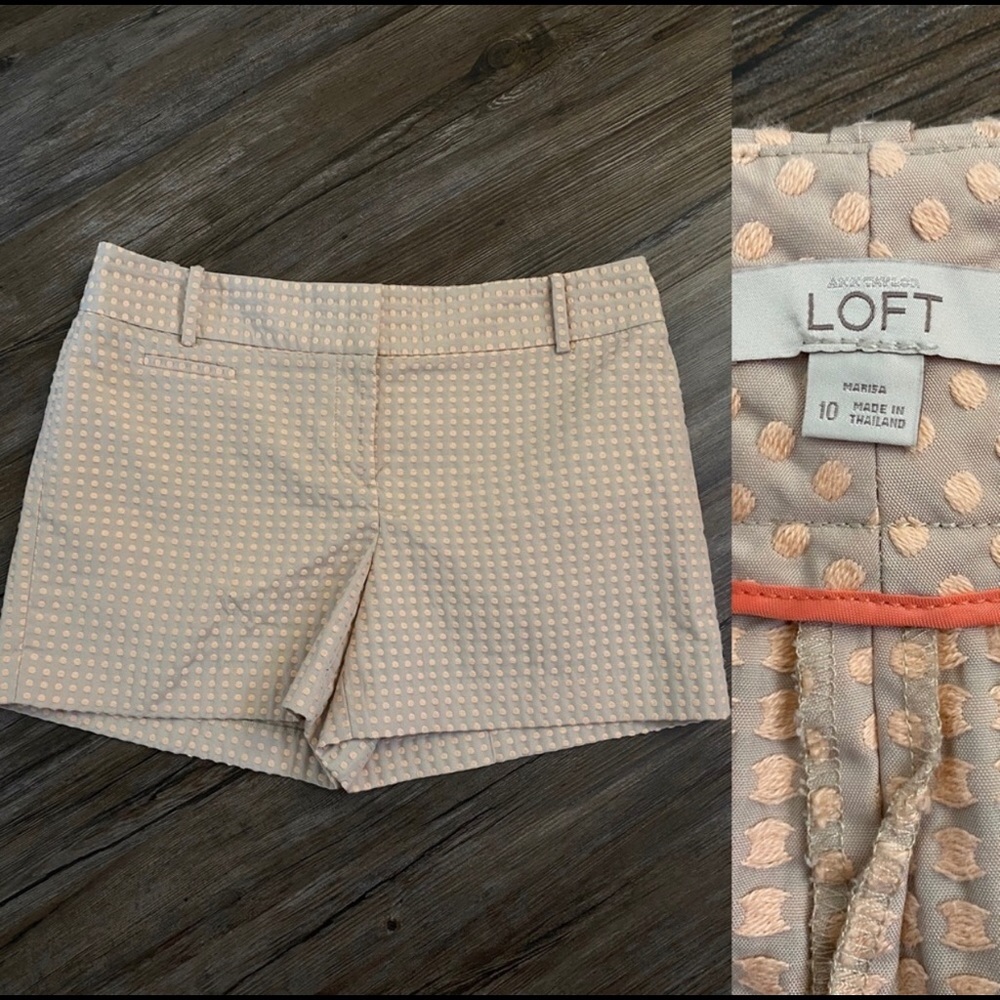Ann Taylor Loft Embroidered Polka Dot Shorts